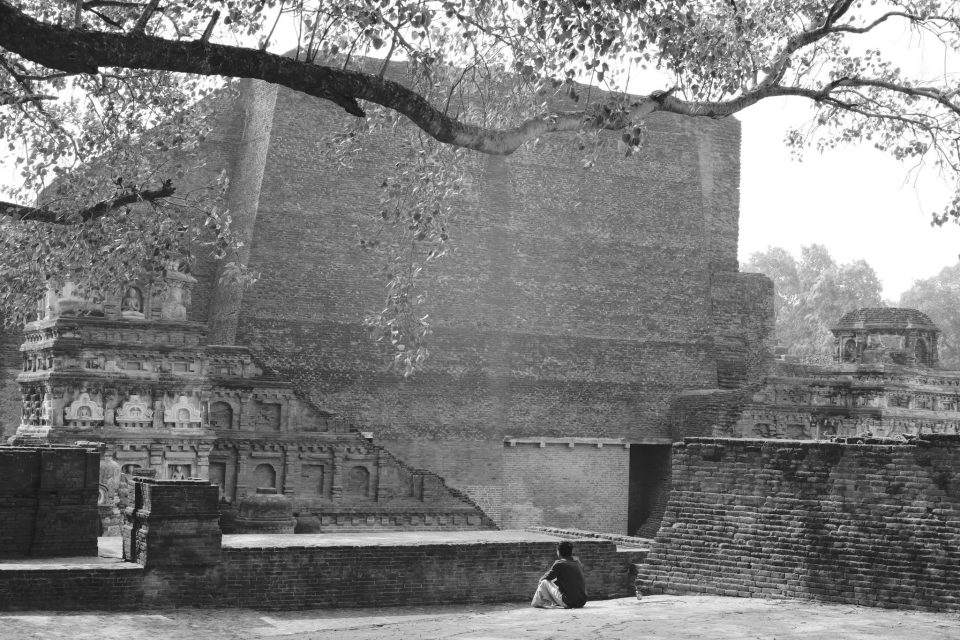 Nalanda – in the midst of a roofless house.